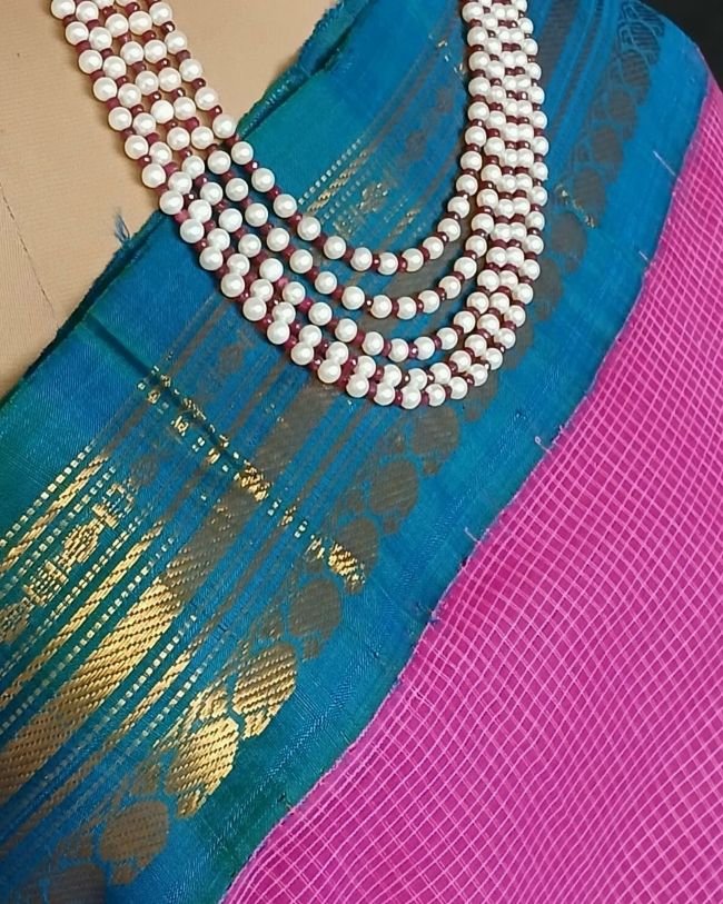 Gadwal Kuttu Technique Handweave Saree - (GKHS0003) - Image 5