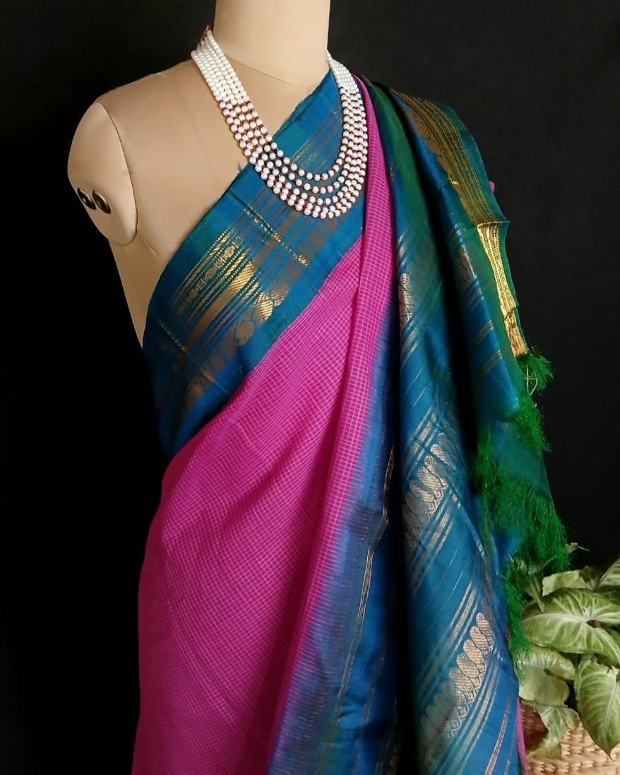 Gadwal Kuttu Technique Handweave Saree - (GKHS0003)