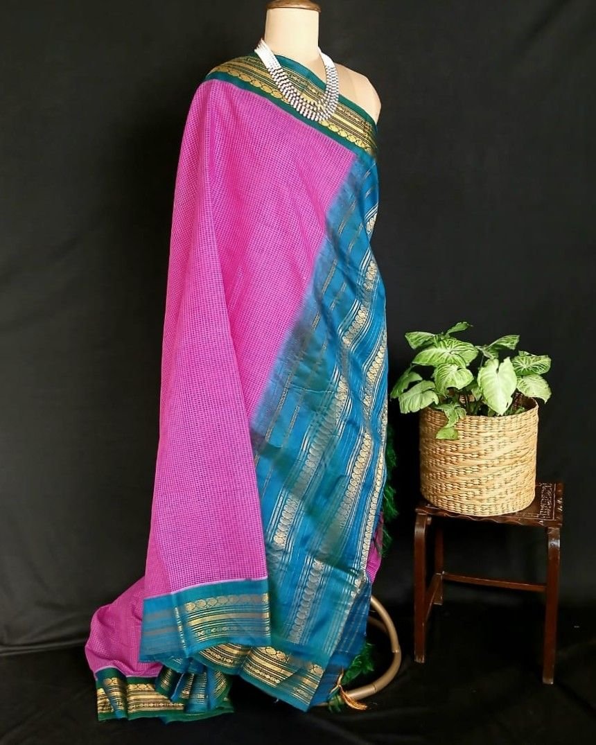 Gadwal Kuttu Technique Handweave Saree - (GKHS0003) - Image 7