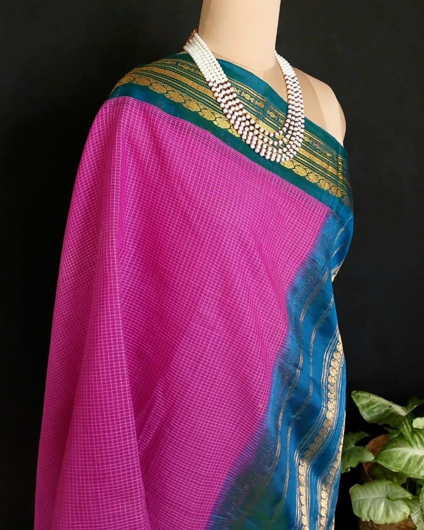 Gadwal Kuttu Technique Handweave Saree - (GKHS0003) - Image 8