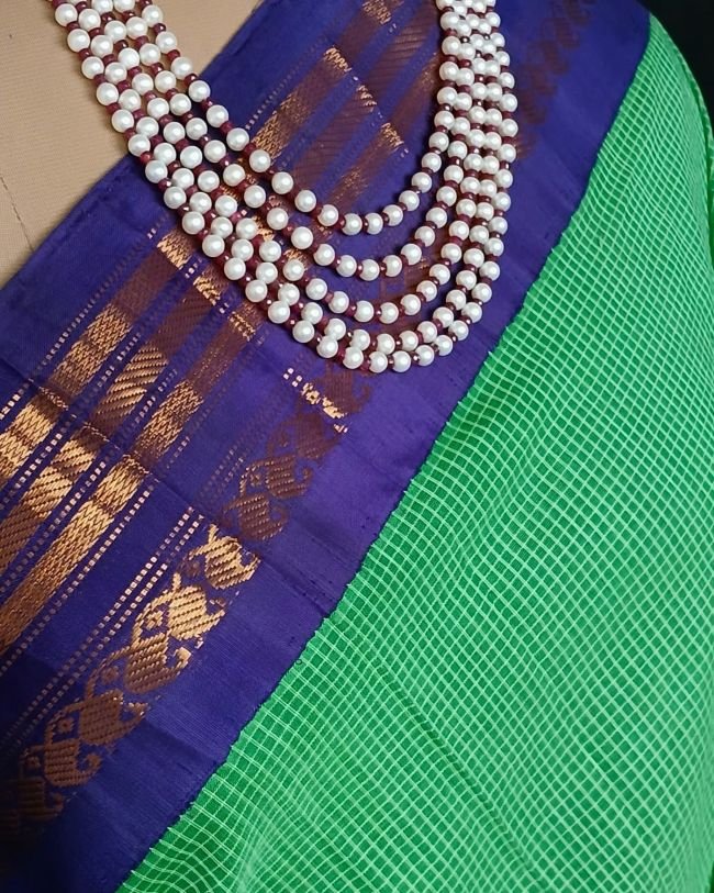 Gadwal Kuttu Technique Handweave Saree - (GKHS0008) - Image 4