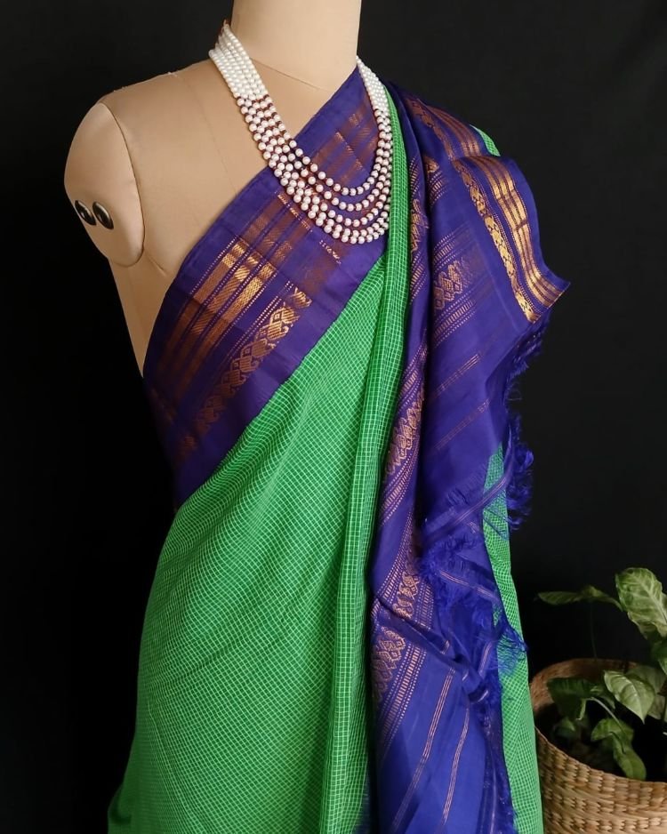 Gadwal Kuttu Technique Handweave Saree - (GKHS0008)