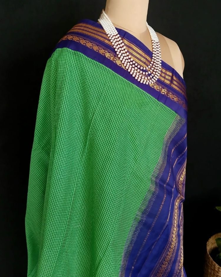 Gadwal Kuttu Technique Handweave Saree - (GKHS0008) - Image 9