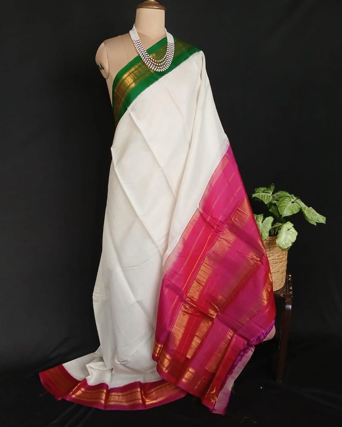 Gadwal Kuttu Technique Handweave Saree - (GKHS0011) - Image 2