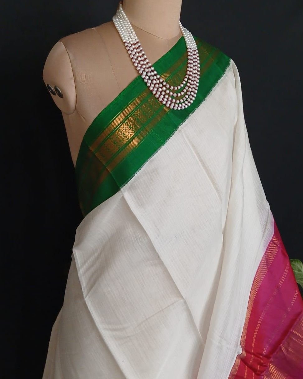 Gadwal Kuttu Technique Handweave Saree - (GKHS0011) - Image 3