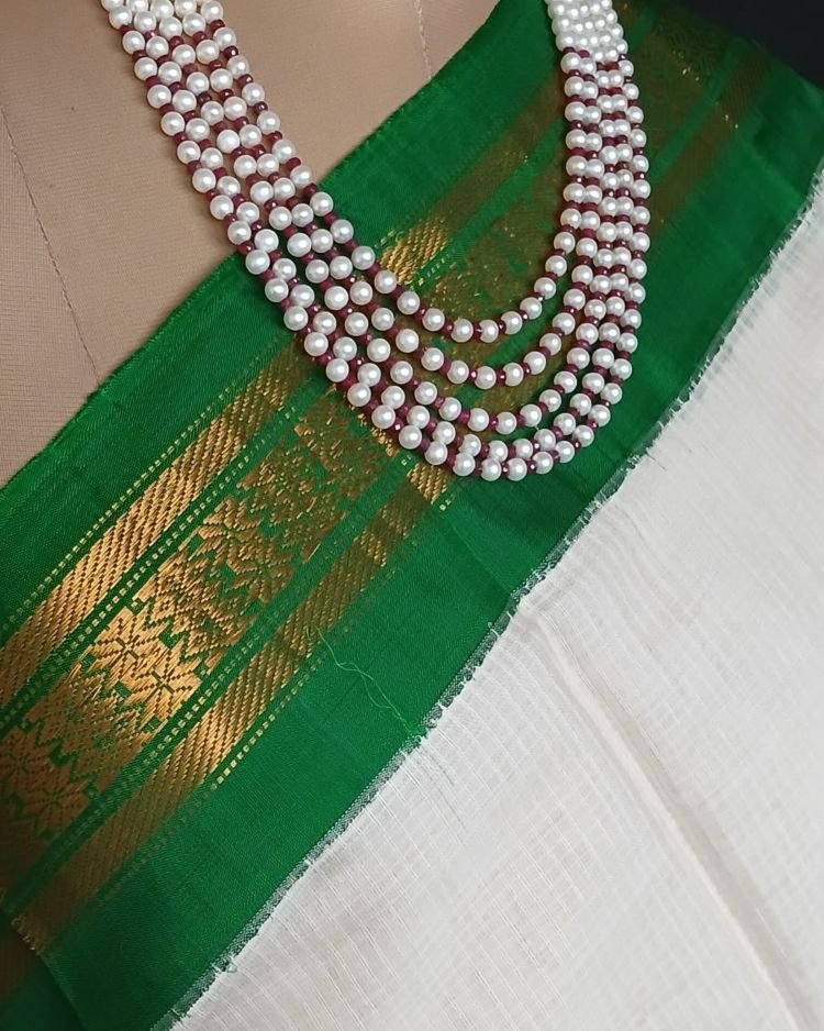 Gadwal Kuttu Technique Handweave Saree - (GKHS0011) - Image 4
