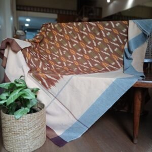 Ikat Cotton Double Bedsheet Set with Pillowcases – (BDST1030)