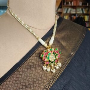 Kundan Jewellery Set in 92.5 Silver with Gold Plating - (KJSS0002)