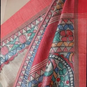 Madhubani on Tussar Silk – (MADT0025)