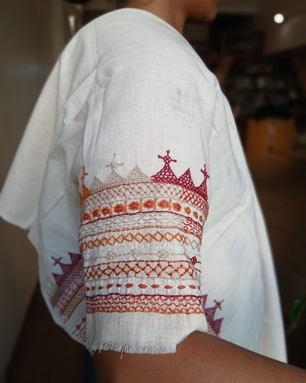 Mandala Blouse Piece – (MAND1079) - Image 2