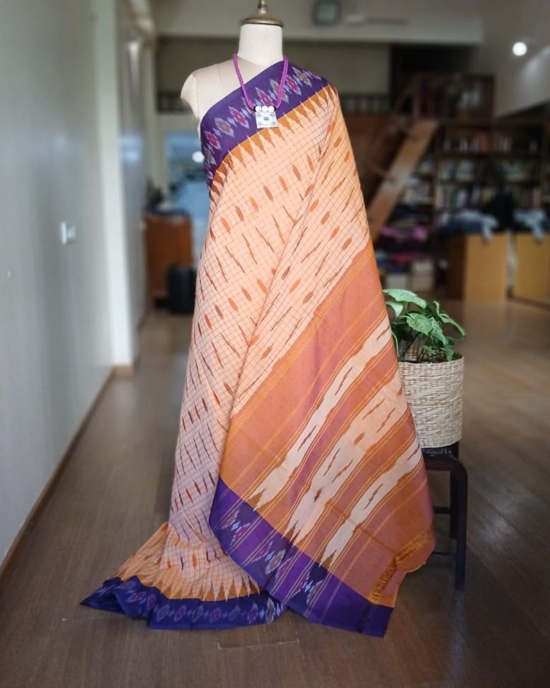 Muthyampet Single Ikat Cotton Saree – (MSIS0020) - Image 2