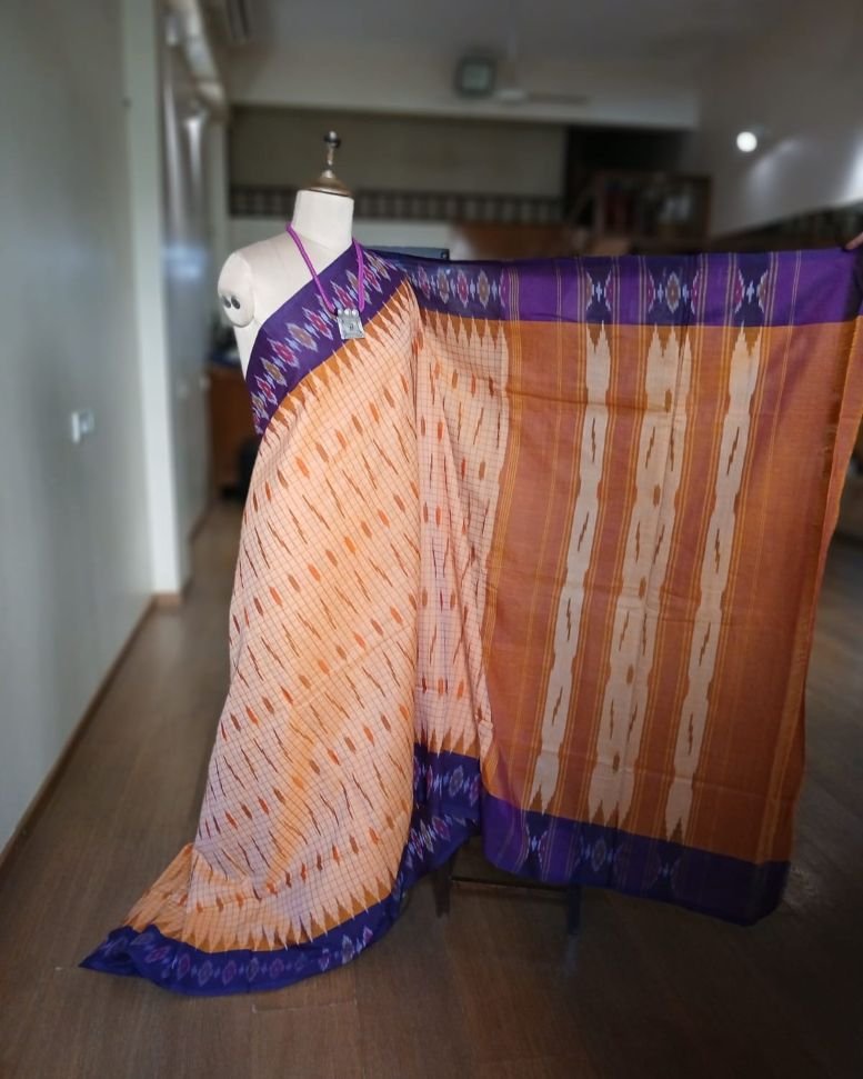 Muthyampet Single Ikat Cotton Saree – (MSIS0020) - Image 5