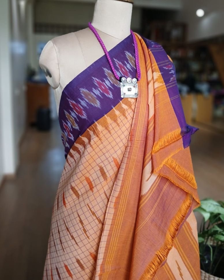 Muthyampet Single Ikat Cotton Saree – (MSIS0020) - Image 6