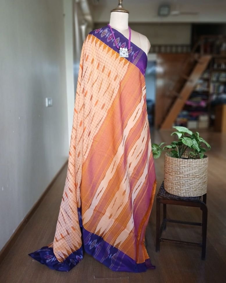 Muthyampet Single Ikat Cotton Saree – (MSIS0020) - Image 8