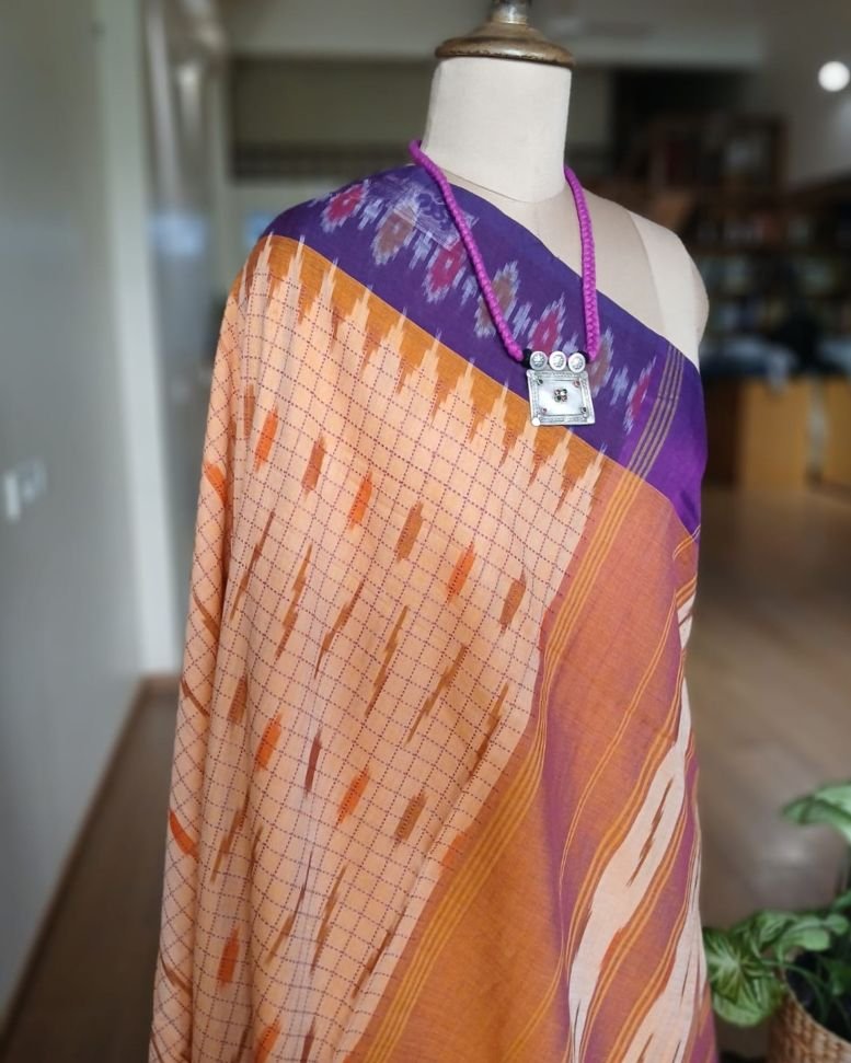 Muthyampet Single Ikat Cotton Saree – (MSIS0020) - Image 9