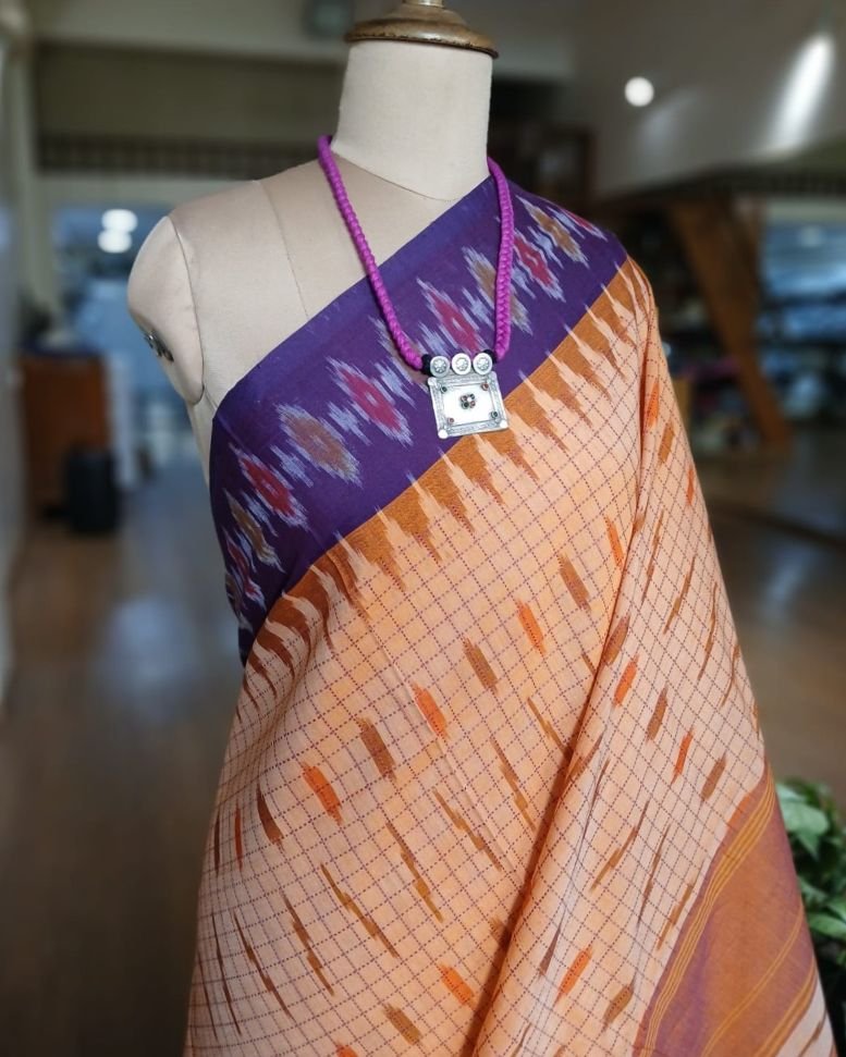 Muthyampet Single Ikat Cotton Saree – (MSIS0020)