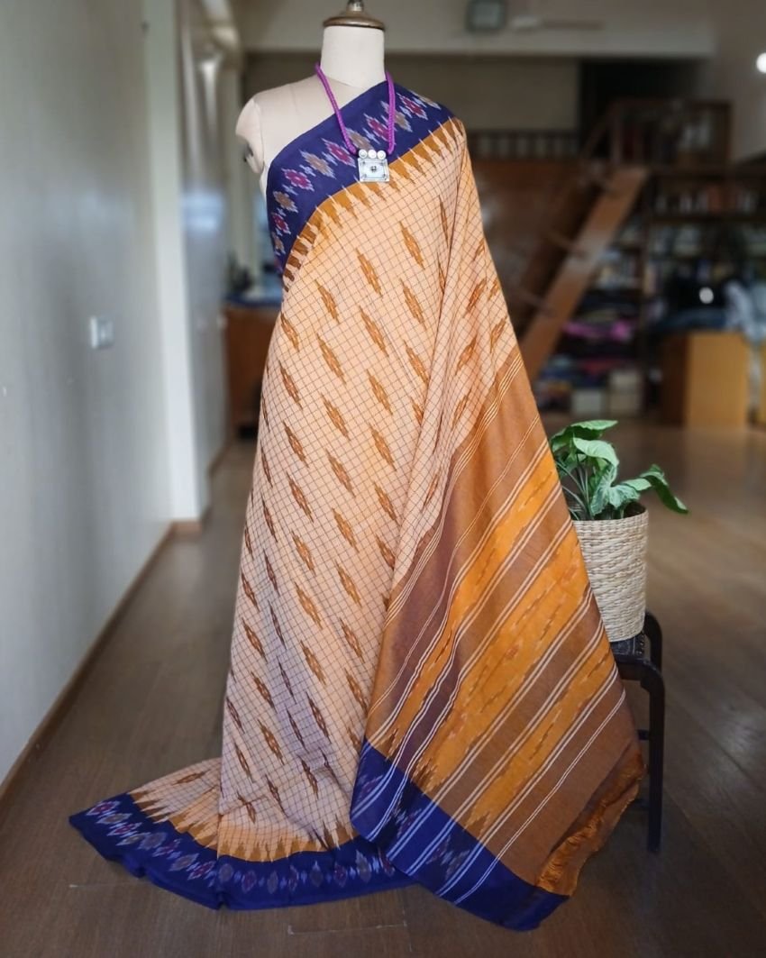 Muthyampet Single Ikat Cotton Saree - (MSIS0011) - Image 2