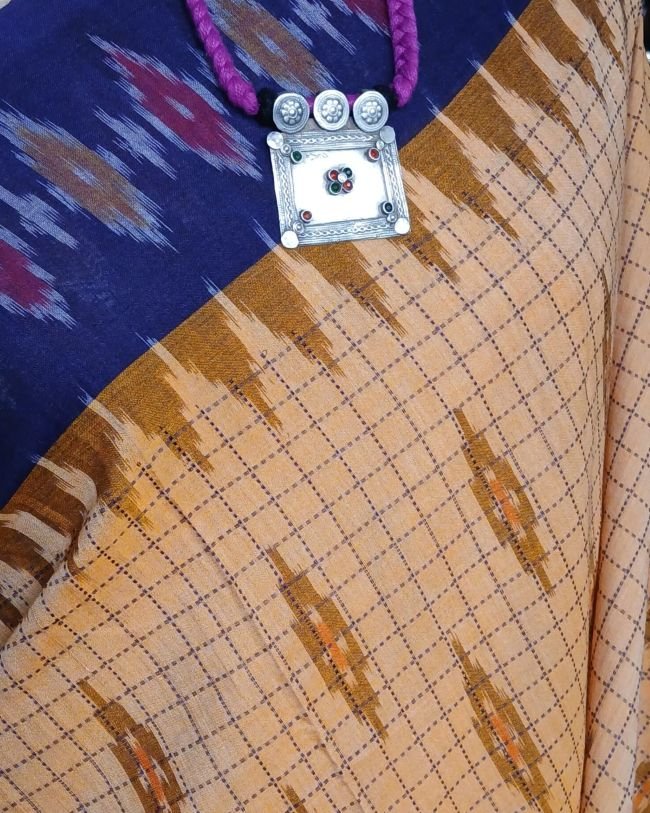 Muthyampet Single Ikat Cotton Saree - (MSIS0011) - Image 3