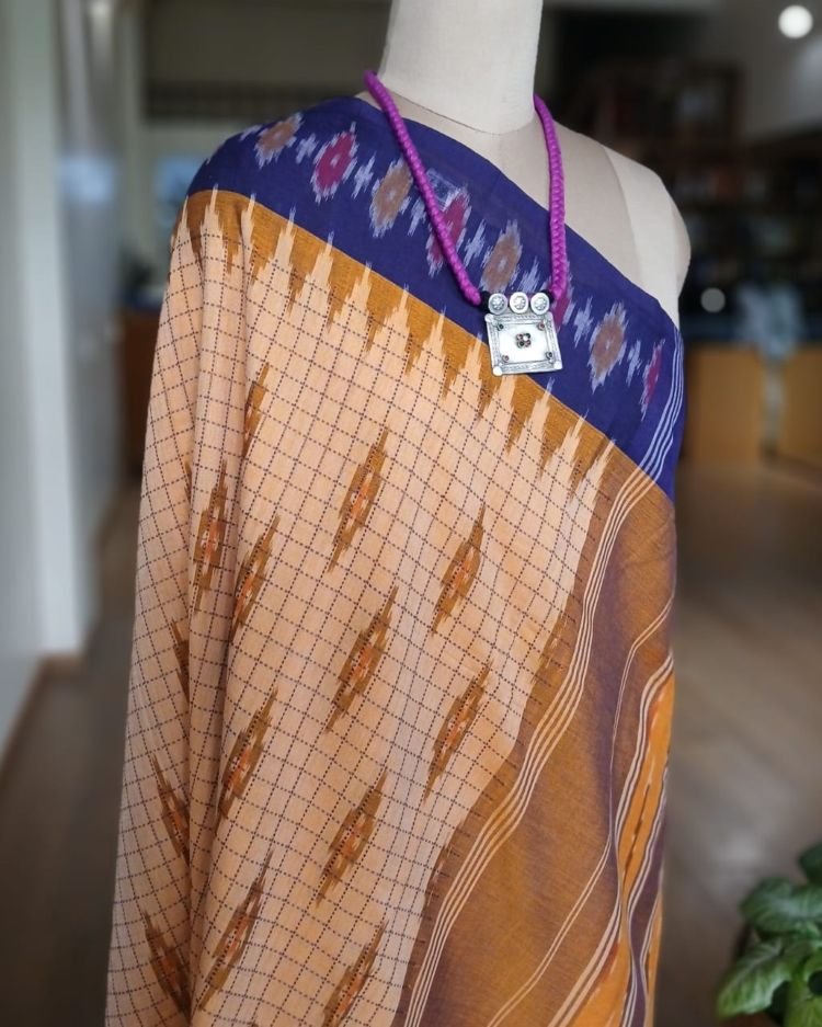 Muthyampet Single Ikat Cotton Saree - (MSIS0011) - Image 8