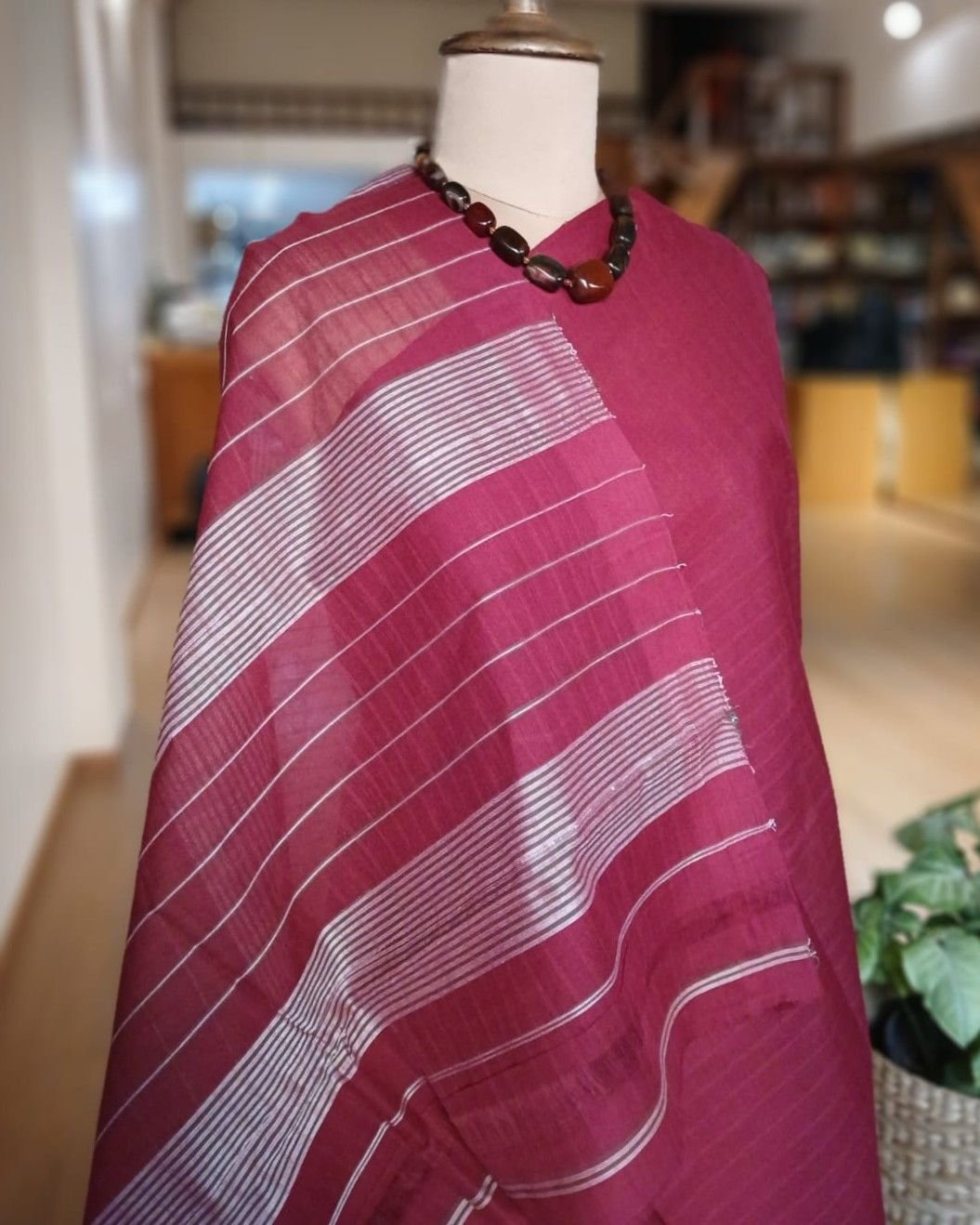 Handloom Cotton Saree from Narayanpet in Telangana – (HCSN0026) - Image 6