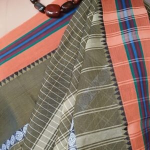 Handloom Cotton Saree from Narayanpet in Telangana – (HCSN0014)