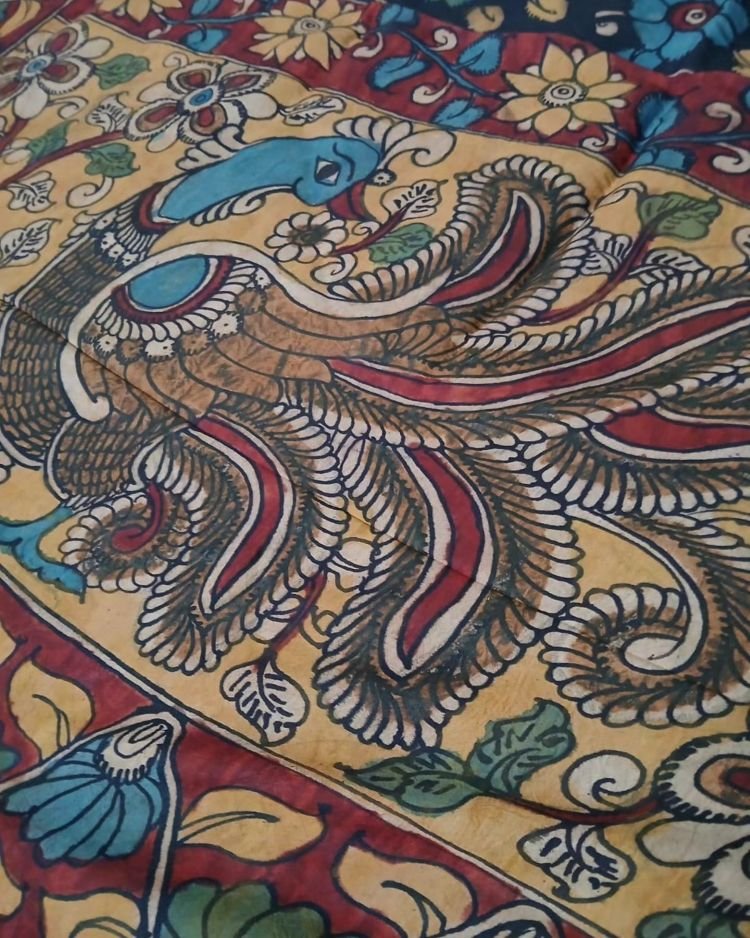 Handpainted Natural Dyes Sarong - (HNDS0003) - Image 3