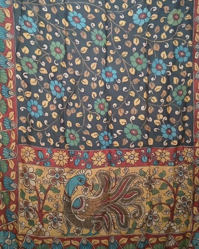 Handpainted Natural Dyes Sarong - (HNDS0003) - Image 4