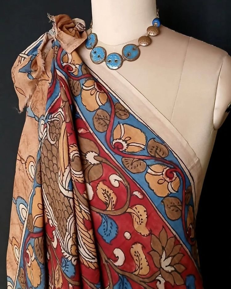 Handpainted Natural Dyes Sarong - (HNDS0004) - Image 2