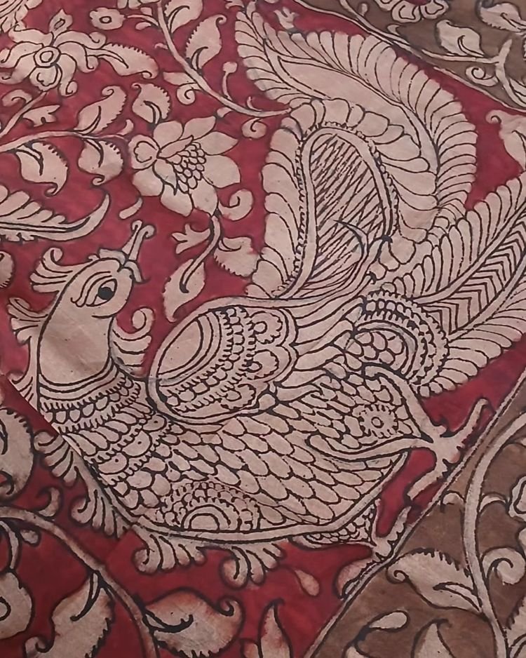 Handpainted Natural Dyes Sarong - (HNDS0001) - Image 4