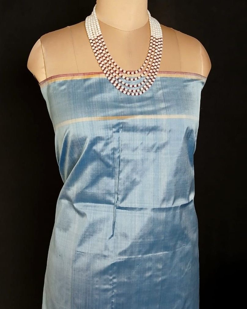 Pure Silk Single Ikat from Telangana in Natural Dyes - (PSSI0001) - Image 11