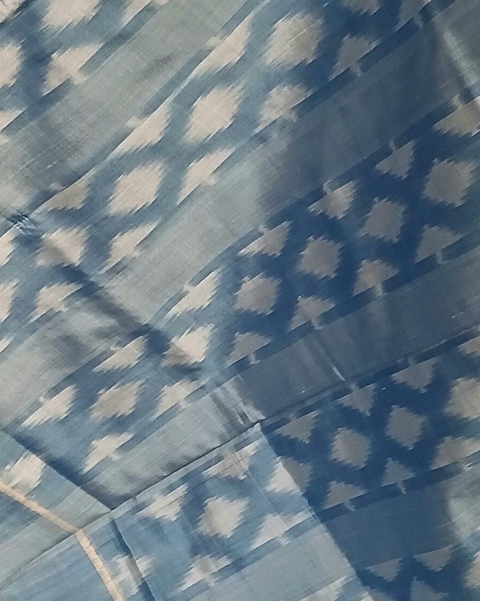 Pure Silk Single Ikat from Telangana in Natural Dyes - (PSSI0001) - Image 4
