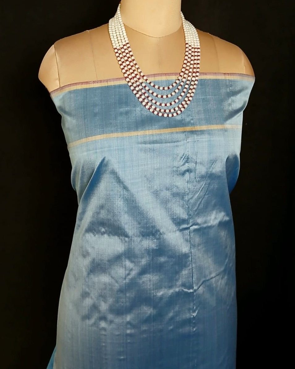 Pure Silk Single Ikat from Telangana in Natural Dyes - (PSSI0003) - Image 11