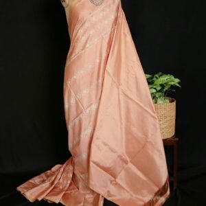 Pure Silk Single Ikat from Telangana in Natural Dyes - (PSSI0002)