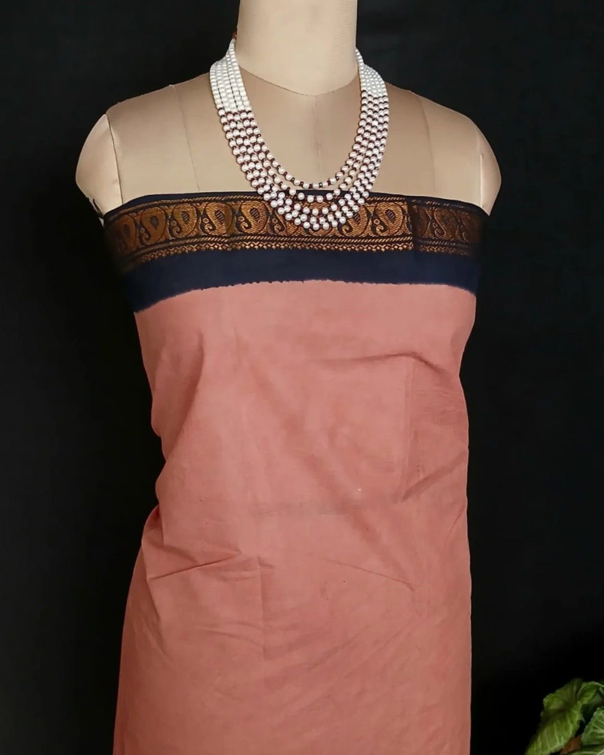 Hand-knotted Madurai Sungudi Cotton Saree - (HKSS0002) - Image 3