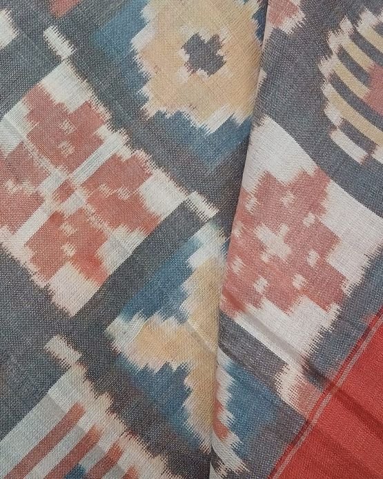 Double Ikat Cotton Handweave Saree (KDCT0002) - Image 7