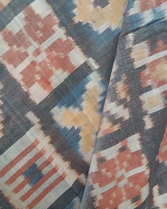 Double Ikat Cotton Handweave Saree (KDCT0002) - Image 8