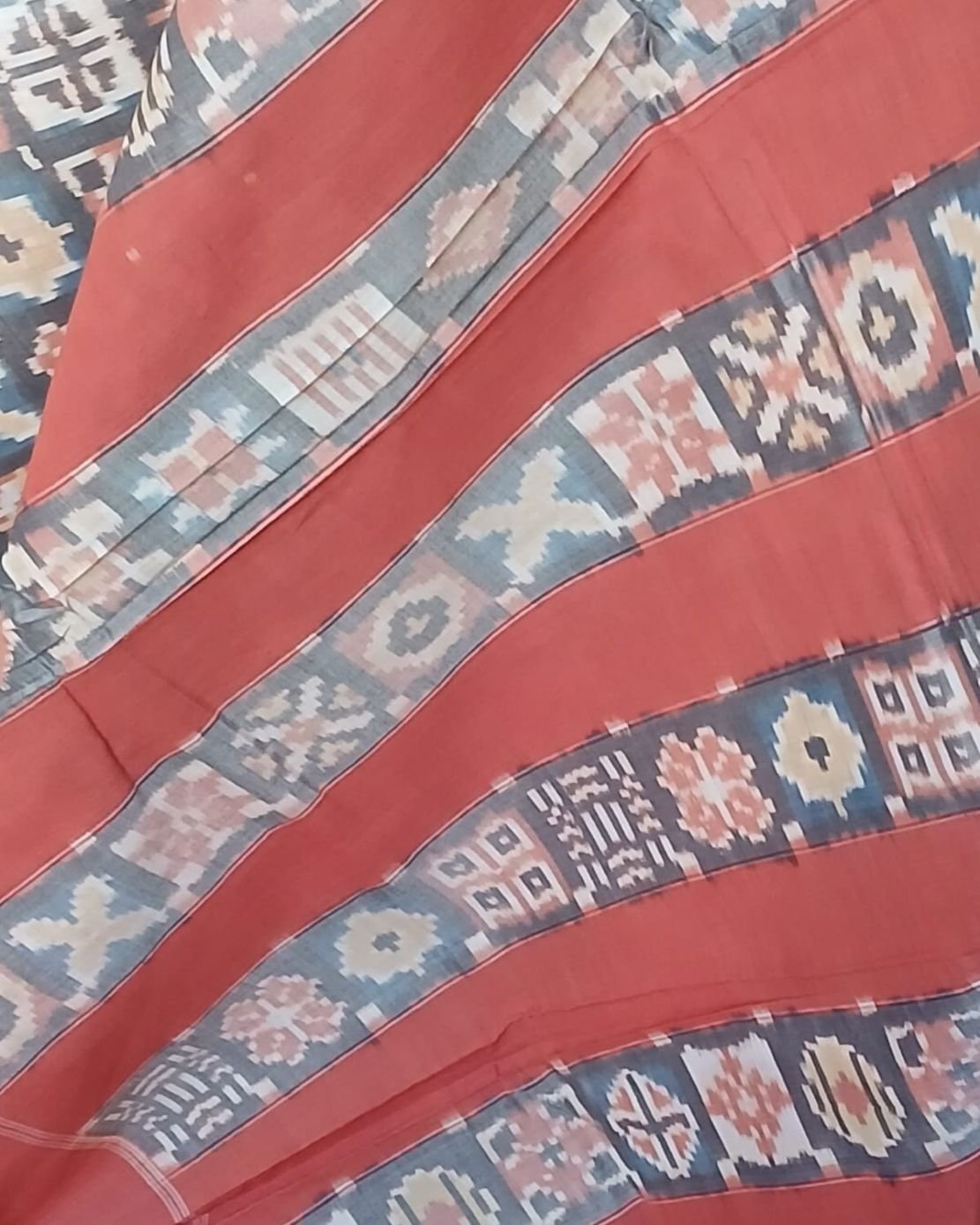 Double Ikat Cotton Handweave Saree (KDCT0002) - Image 5