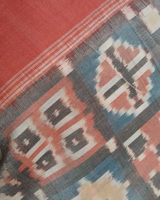 Double Ikat Cotton Handweave Saree (KDCT0002) - Image 6