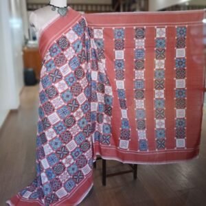 Double Ikat Cotton Handweave Saree (KDCT0001)