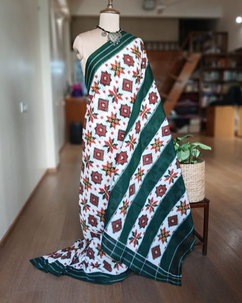 Double Ikat Cotton Handweave Saree (KDCT0006) - Image 2