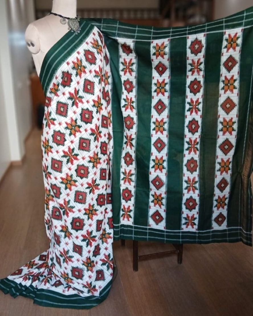 Double Ikat Cotton Handweave Saree (KDCT0006)