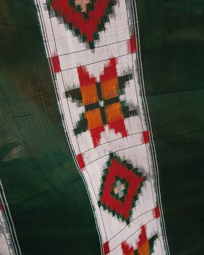 Double Ikat Cotton Handweave Saree (KDCT0006) - Image 10