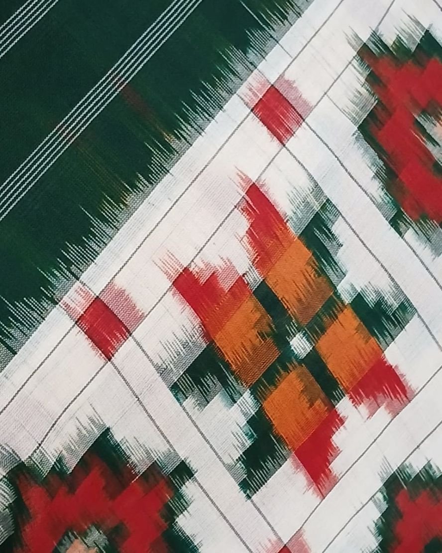 Double Ikat Cotton Handweave Saree (KDCT0006) - Image 5