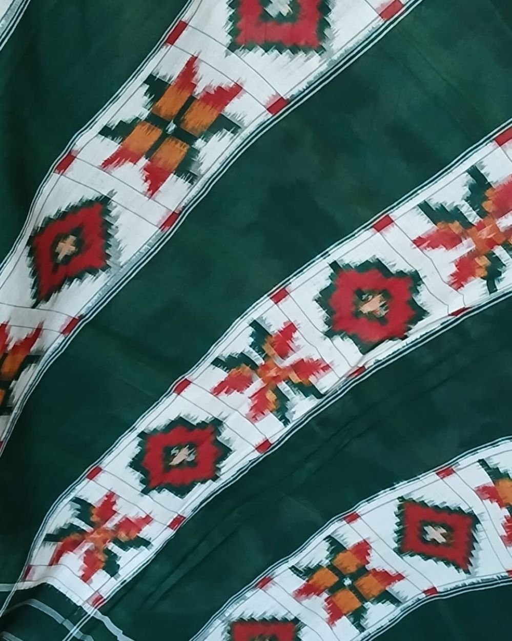Double Ikat Cotton Handweave Saree (KDCT0006) - Image 6