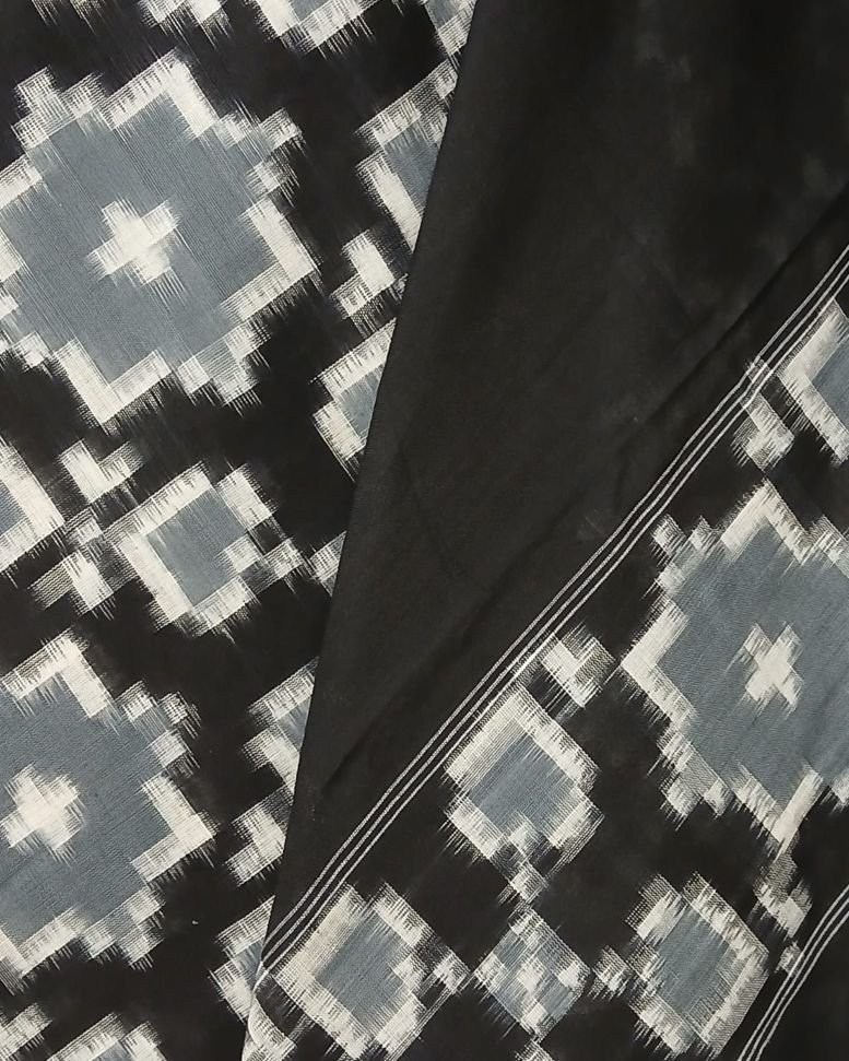 Double Ikat Cotton Handweave Saree (KDCT0007) - Image 7