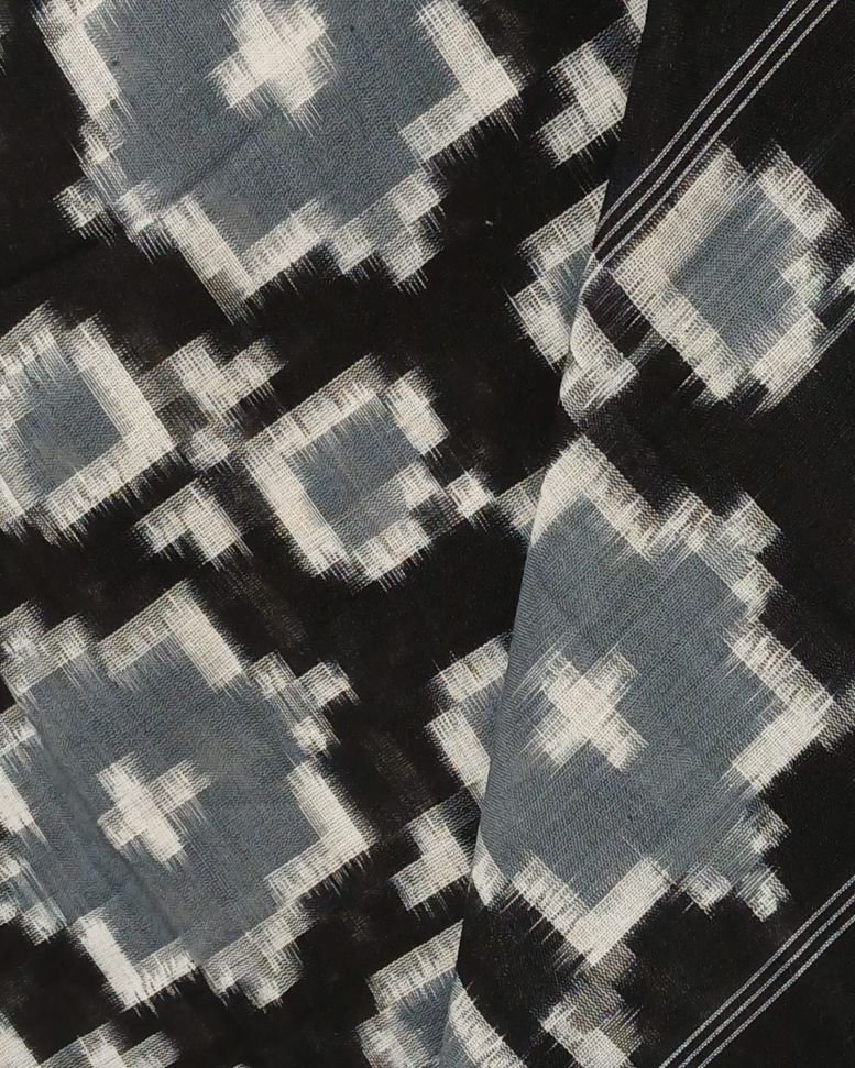 Double Ikat Cotton Handweave Saree (KDCT0007) - Image 8