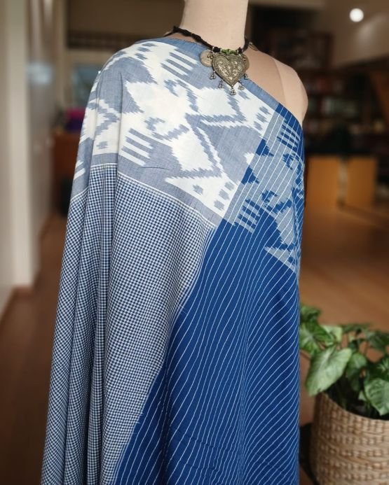 Double Ikat Cotton Handweave Saree (KDCT0005) - Image 12