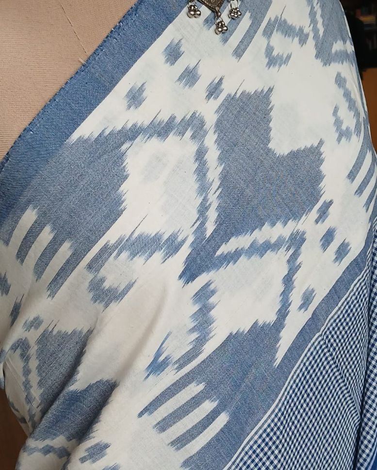 Double Ikat Cotton Handweave Saree (KDCT0005) - Image 4