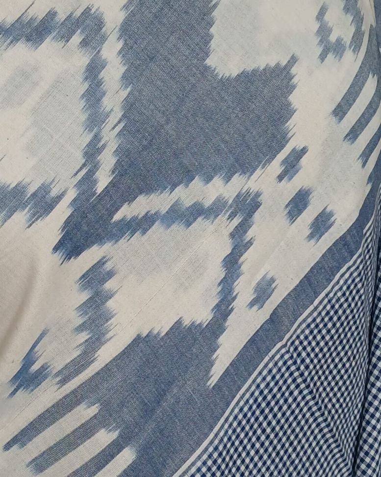 Double Ikat Cotton Handweave Saree (KDCT0005) - Image 5