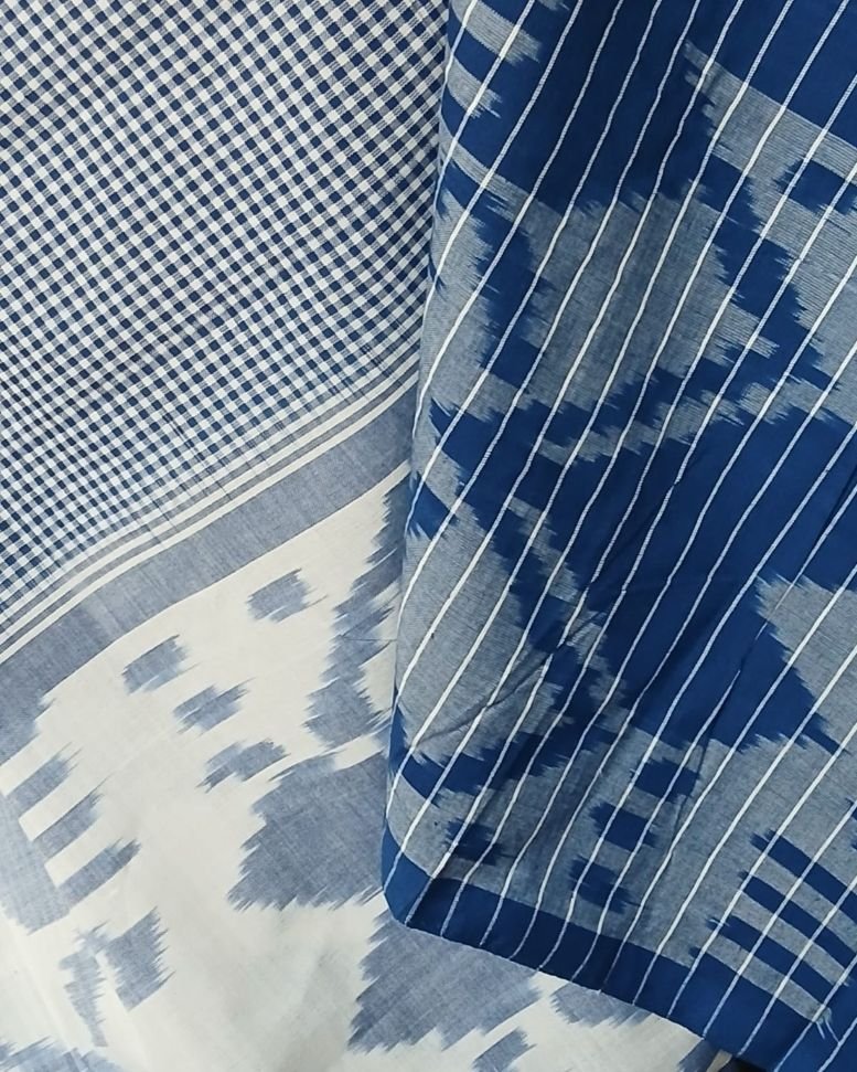 Double Ikat Cotton Handweave Saree (KDCT0005) - Image 8